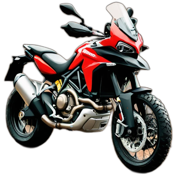 Moto Ducati 1200 enduro off road roja y negra emoji