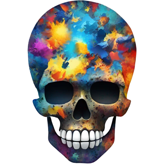 Skull mind blown emoji