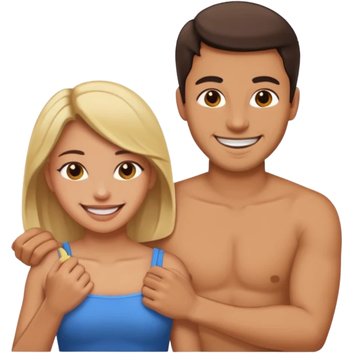 Man spanking women emoji