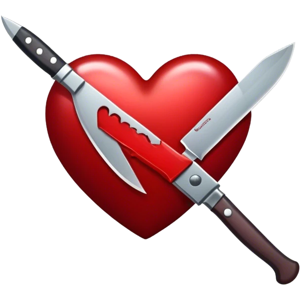 dark red heart with knife on it emoji