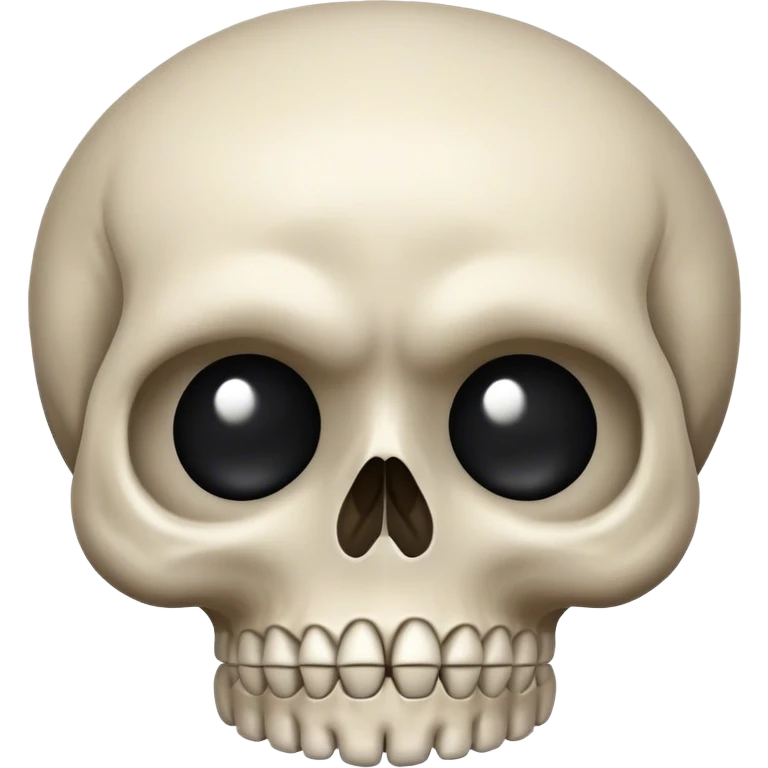 a skull emoji looking sad emoji