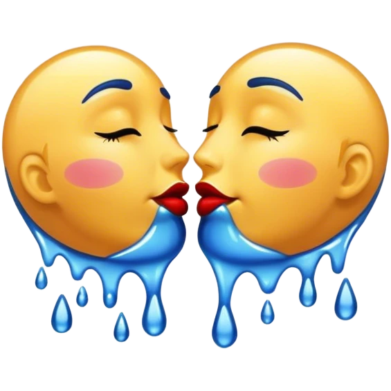 dark blue kiss emoji