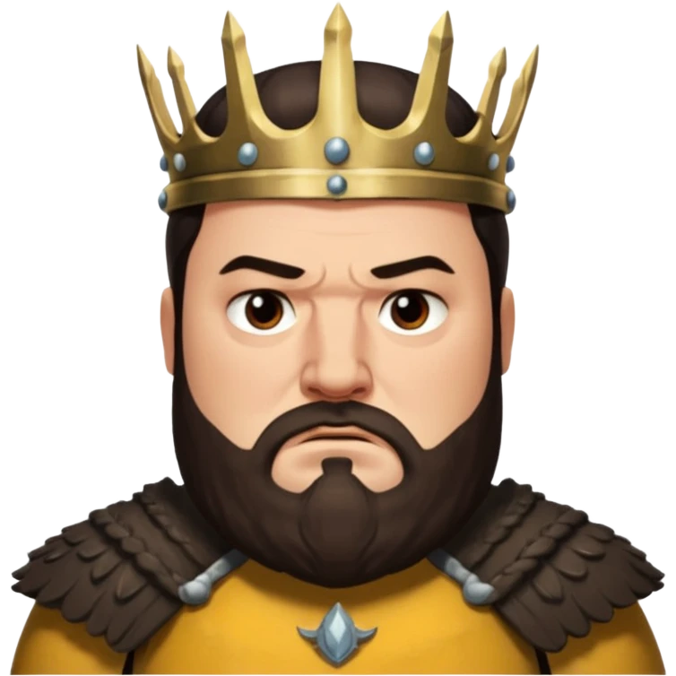 Robert Baratheon from Games of throne character face only front face emoji