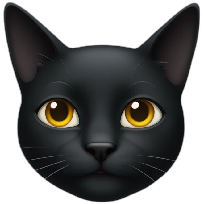 smug black cat face emoji