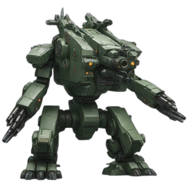 Godzilla mech with artillerie canon emoji