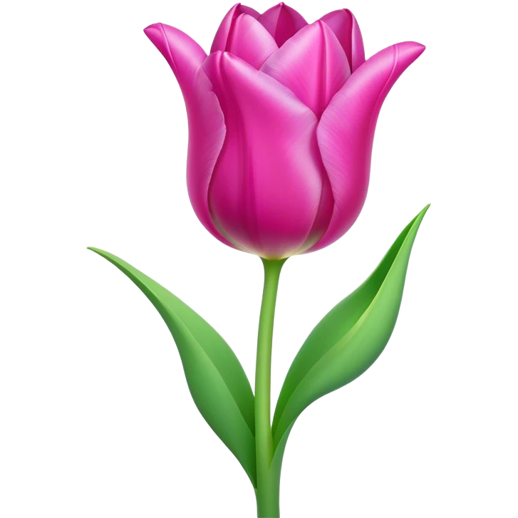 Cinematic Realistic Tulip Emoji, Elegant and simple, with soft, smooth petals in shades of pink and purple, gently curved and reaching upward. The slender green stem contrasts against the delicate bloom, while surrounding greenery adds a peaceful touch. Soft glowing outline, capturing the essence of springtime beauty and grace in a delicate tulip. emoji