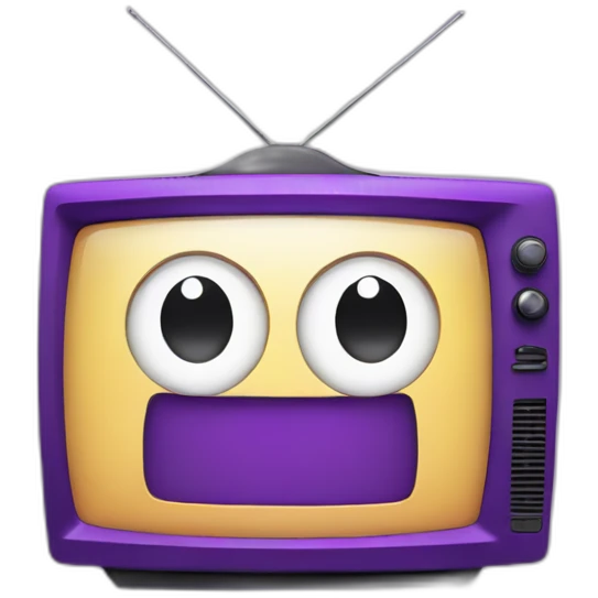 purple tv emoji