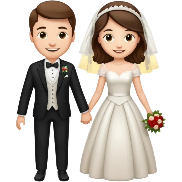 Wedding Modern Classic 2 face emoji