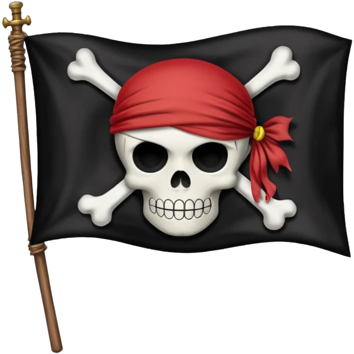 Drapeau de pirate de luffy  emoji