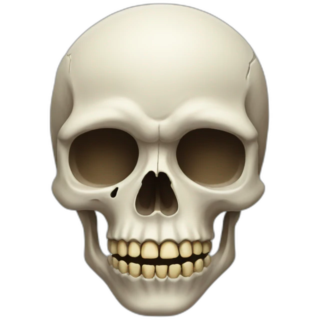 Skull with no teeth  emoji