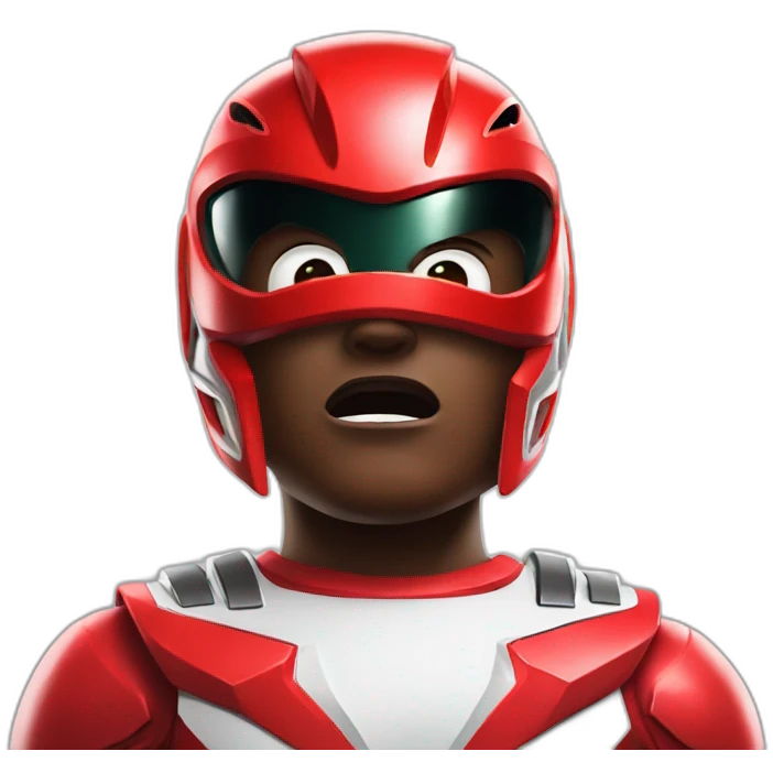 red power ranger confused emoji