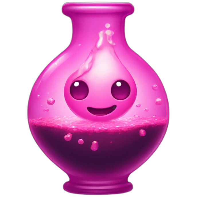 pink magic potion in chemistry vase emoji