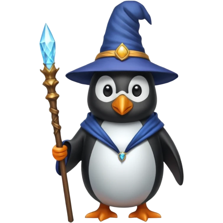 Penguin Wizard emoji