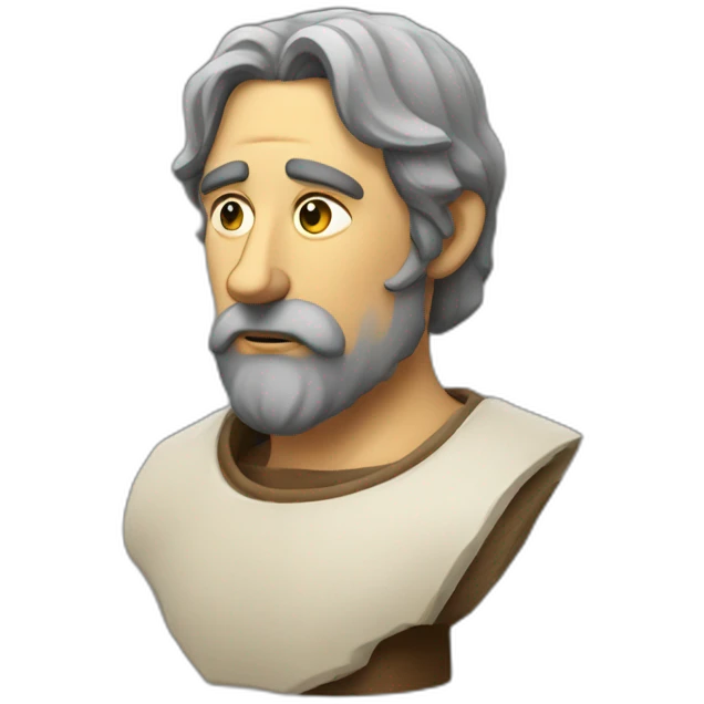 medieval innovator, thinking, concentrated, torso emoji