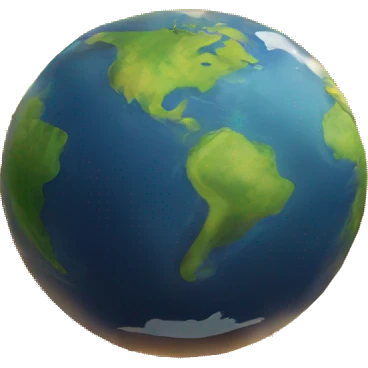 earth planet with trees in fire emoji