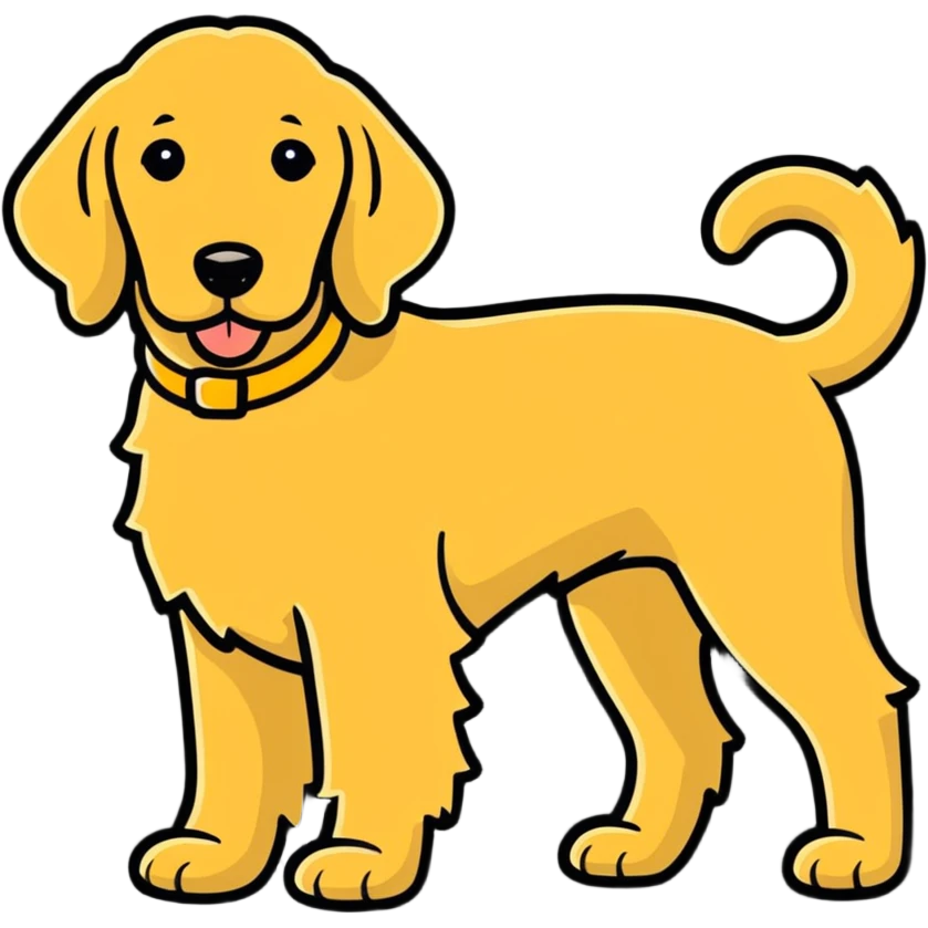 Golden doodle green color  emoji