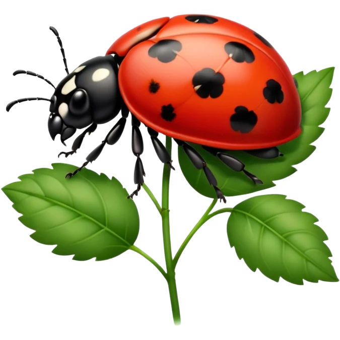 ladybird on flower emoji