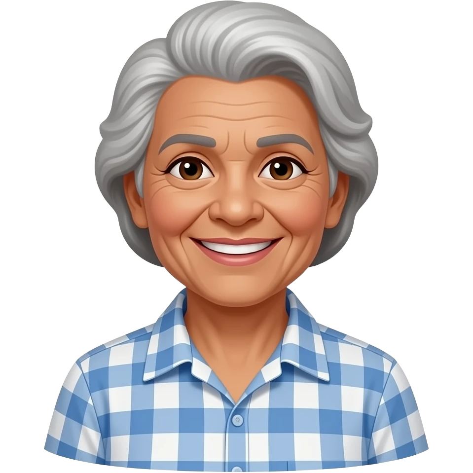 Latina grandma smiling emoji