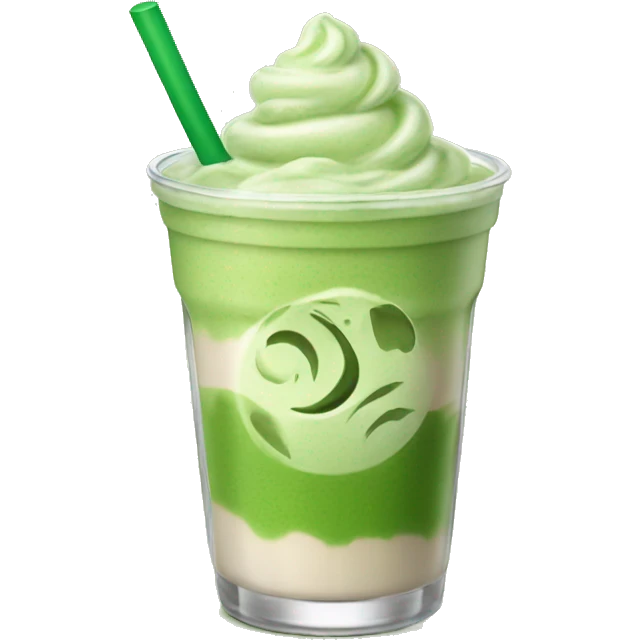 Iced matcha latte  emoji