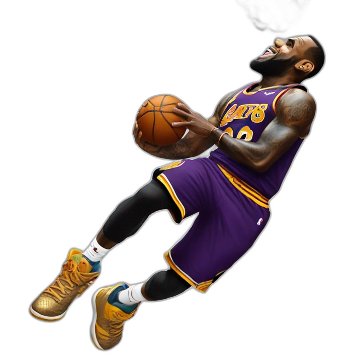 Lebron James dunking emoji