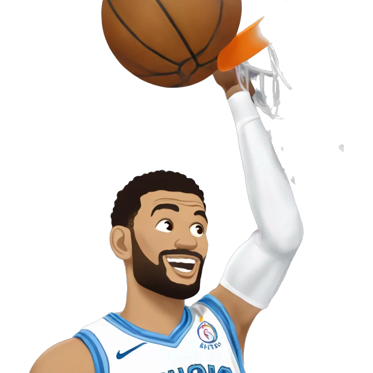 Jamal Murray dunking on LeBron James  emoji