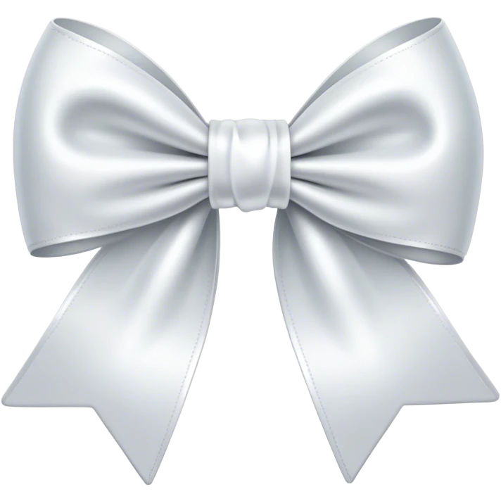 white satin bow emoji
