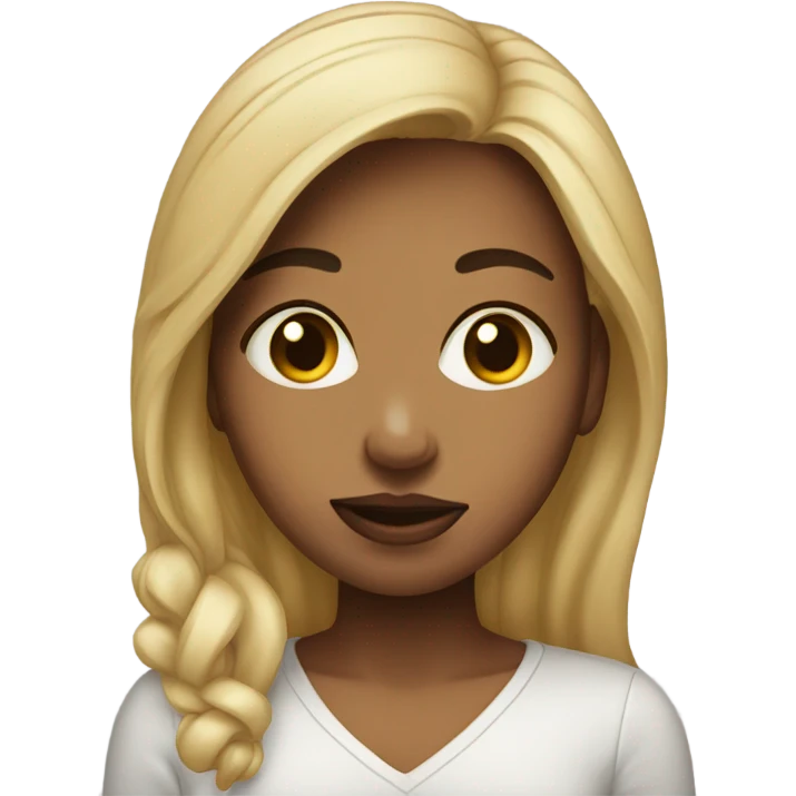 female portrait with kissing face emoji