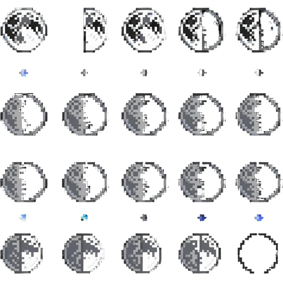 moon phases throughout a month cycle emoji