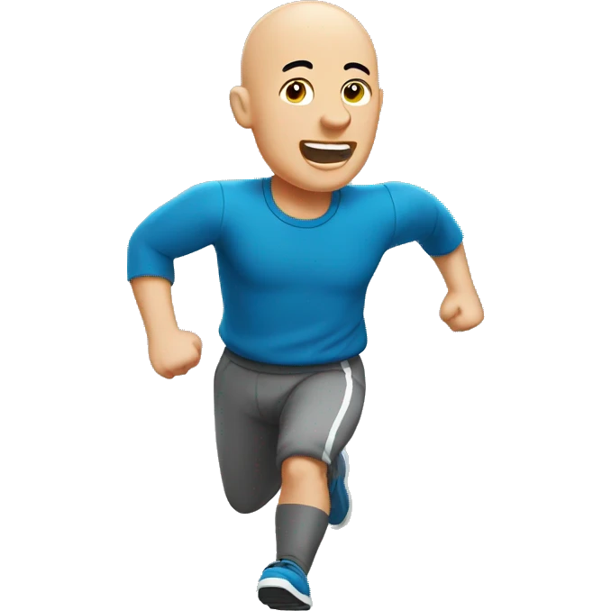 bald running man emoji