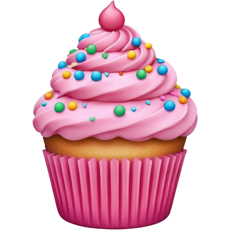 cupcake with pink icing emoji