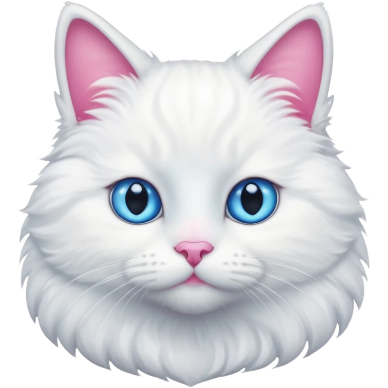 White cat with blue eyes emoji