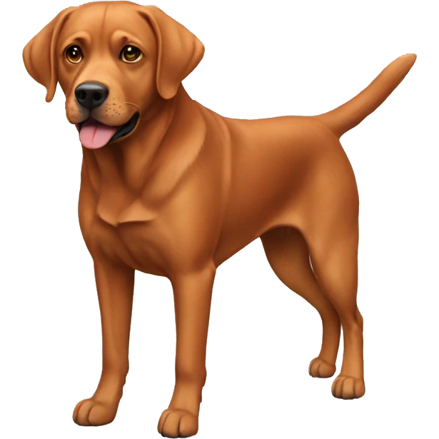 Hunting red lab  emoji