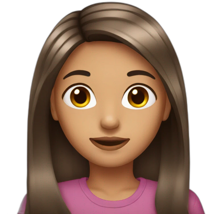girl straight hair emoji