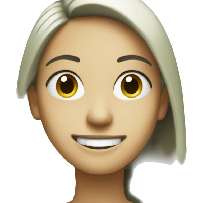 smiling with a green background emoji