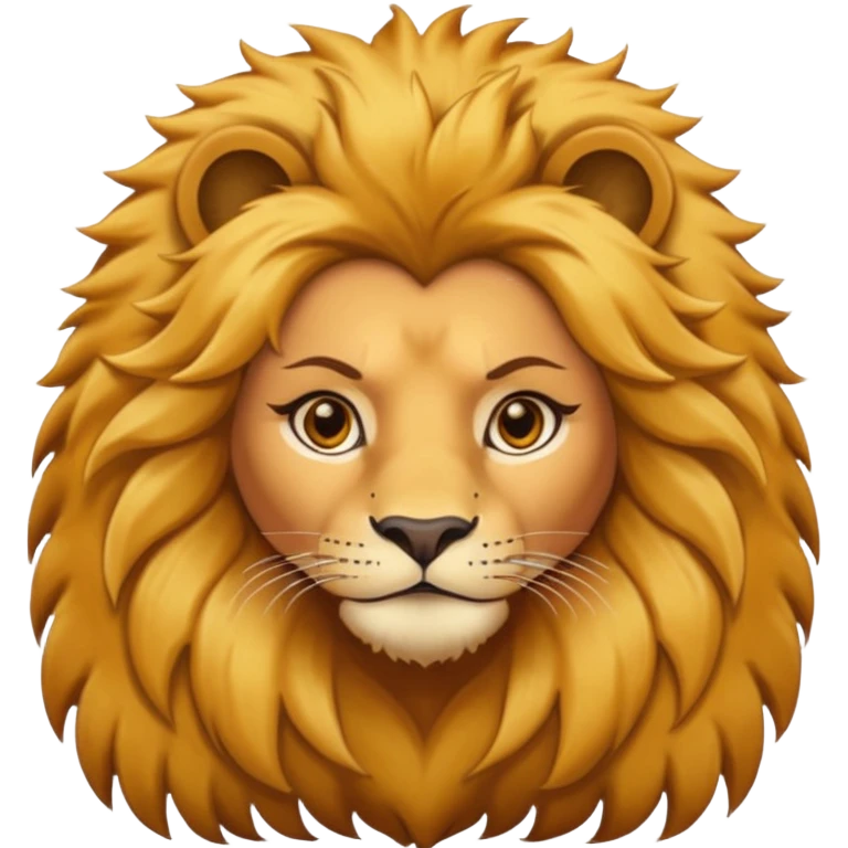 High resolution of a women lion emoji