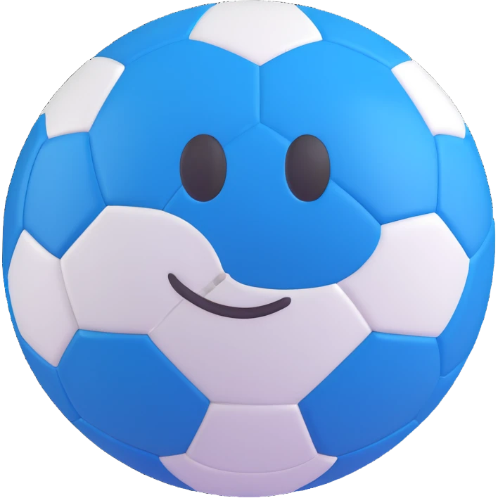 a clean and modern football emoji in Amazon Prime Video colors blue and white, no text emoji