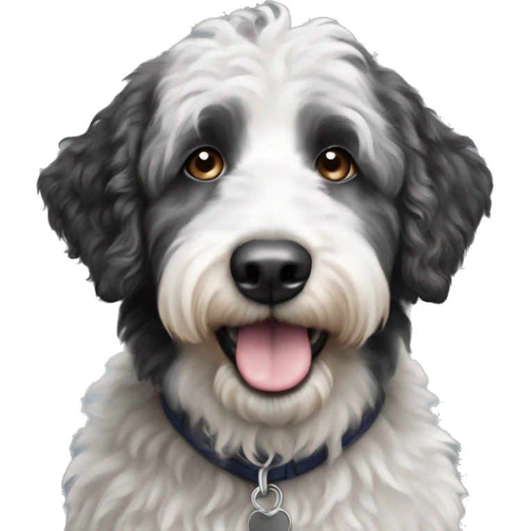 black and white aussidoodle emoji