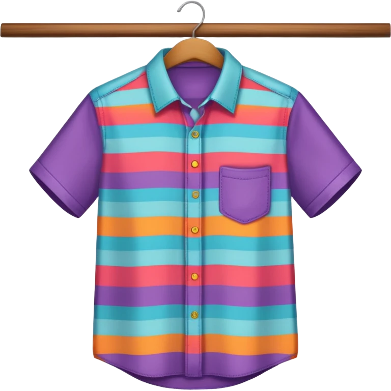 patterned shirt hanged on a hanger emoji