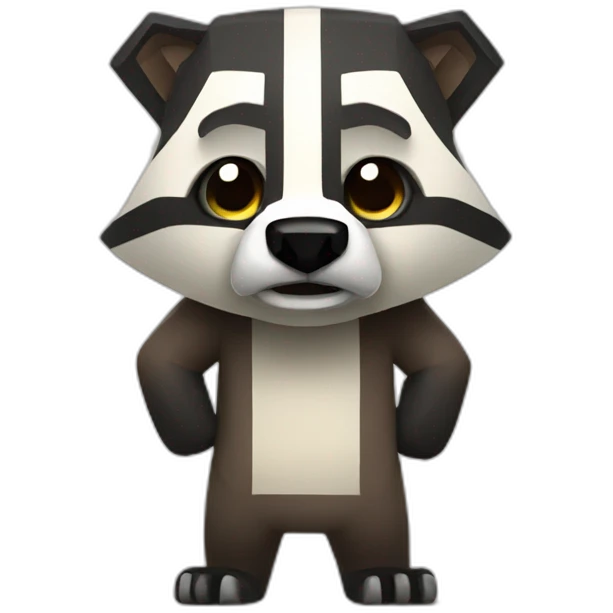 badger playing minecraft emoji