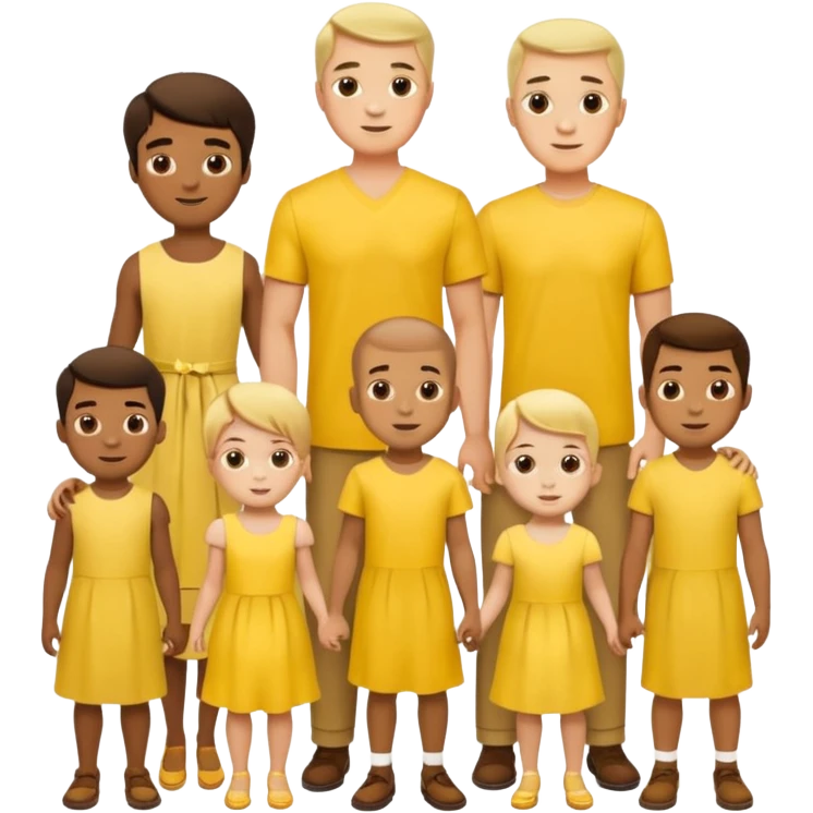 football team only mens  kids in yellow dress emoji