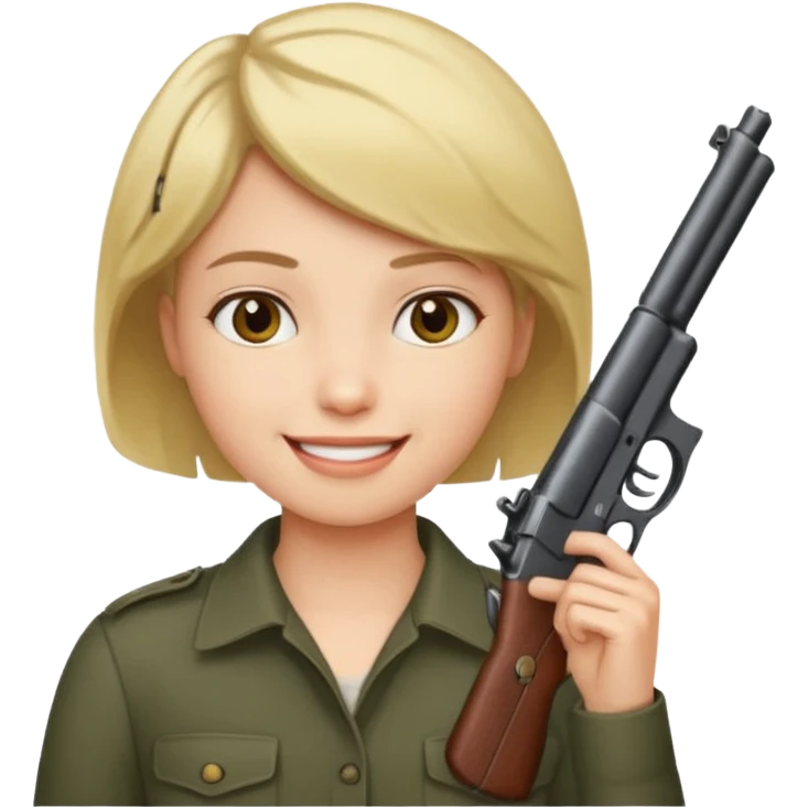 Smilingly holding gun to head emoji