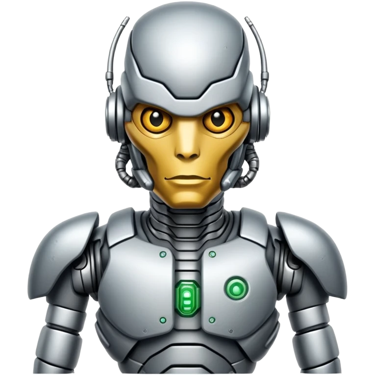 Um jacaré-cyborg  emoji