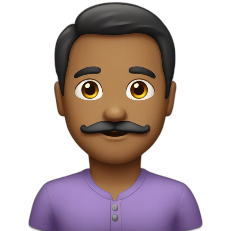 Bebê bigode emoji
