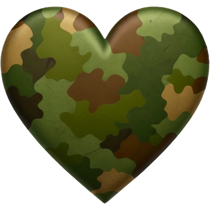 Camo heart emoji