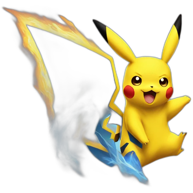 Pikachu en feu emoji