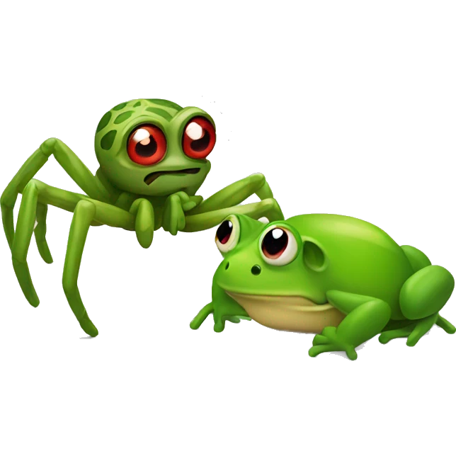 spider with frog emoji