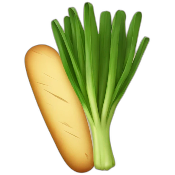 Leek and bread emoji