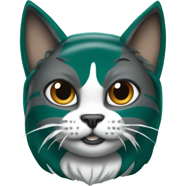Cat wearing Philadelphia eagles gear emoji