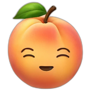 Peach with mustache emoji