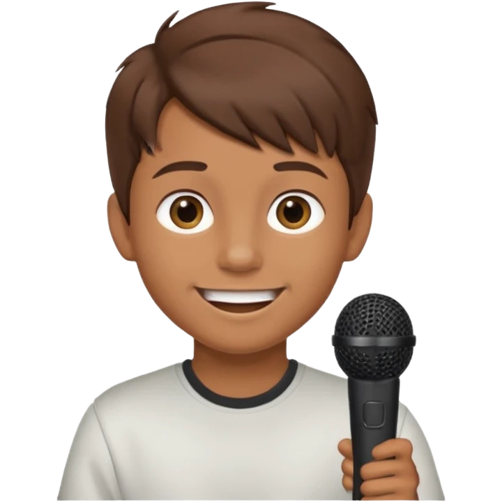 Boy with Microphone emoji